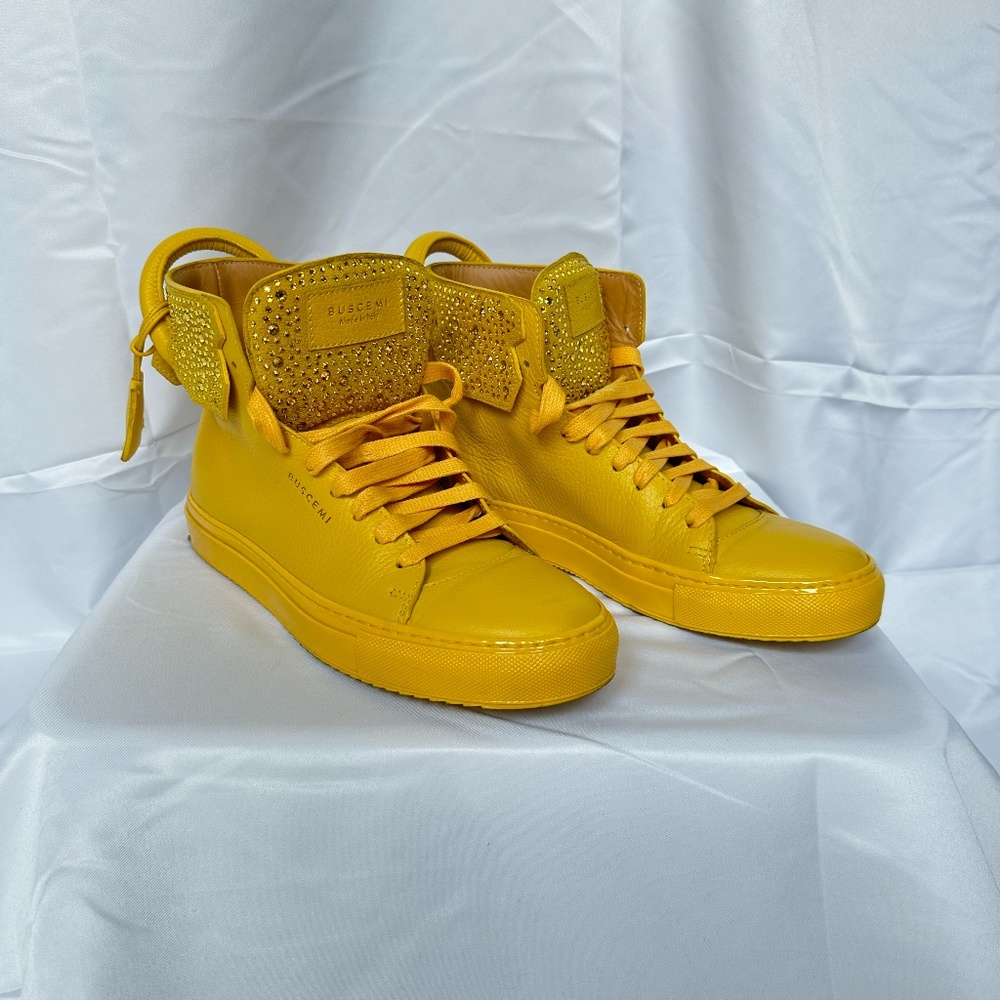 Buscemi Yellow Hightop Sneakers